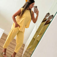 Conjunto Assimétrico amarelo