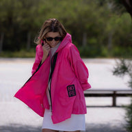 Parka Curta Rosa Choque