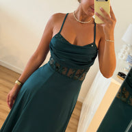 Vestido Elegance estilo corpete - verde