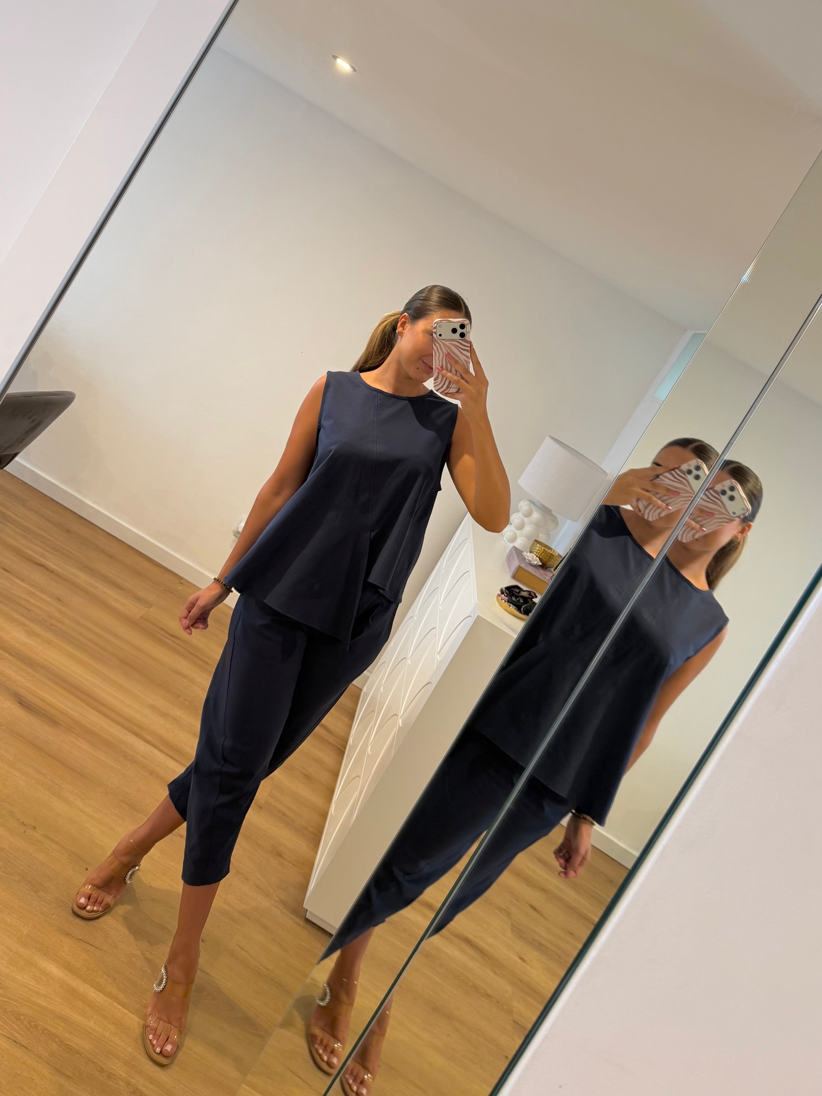 Conjunto Assimétrico azul marinho