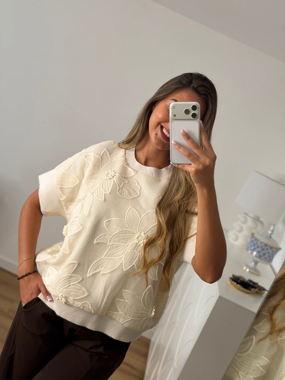 Blusa bordado floral