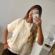 Blusa bordado floral