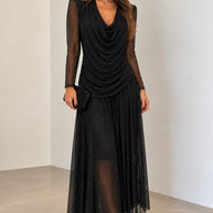 Vestido festivo com brilho