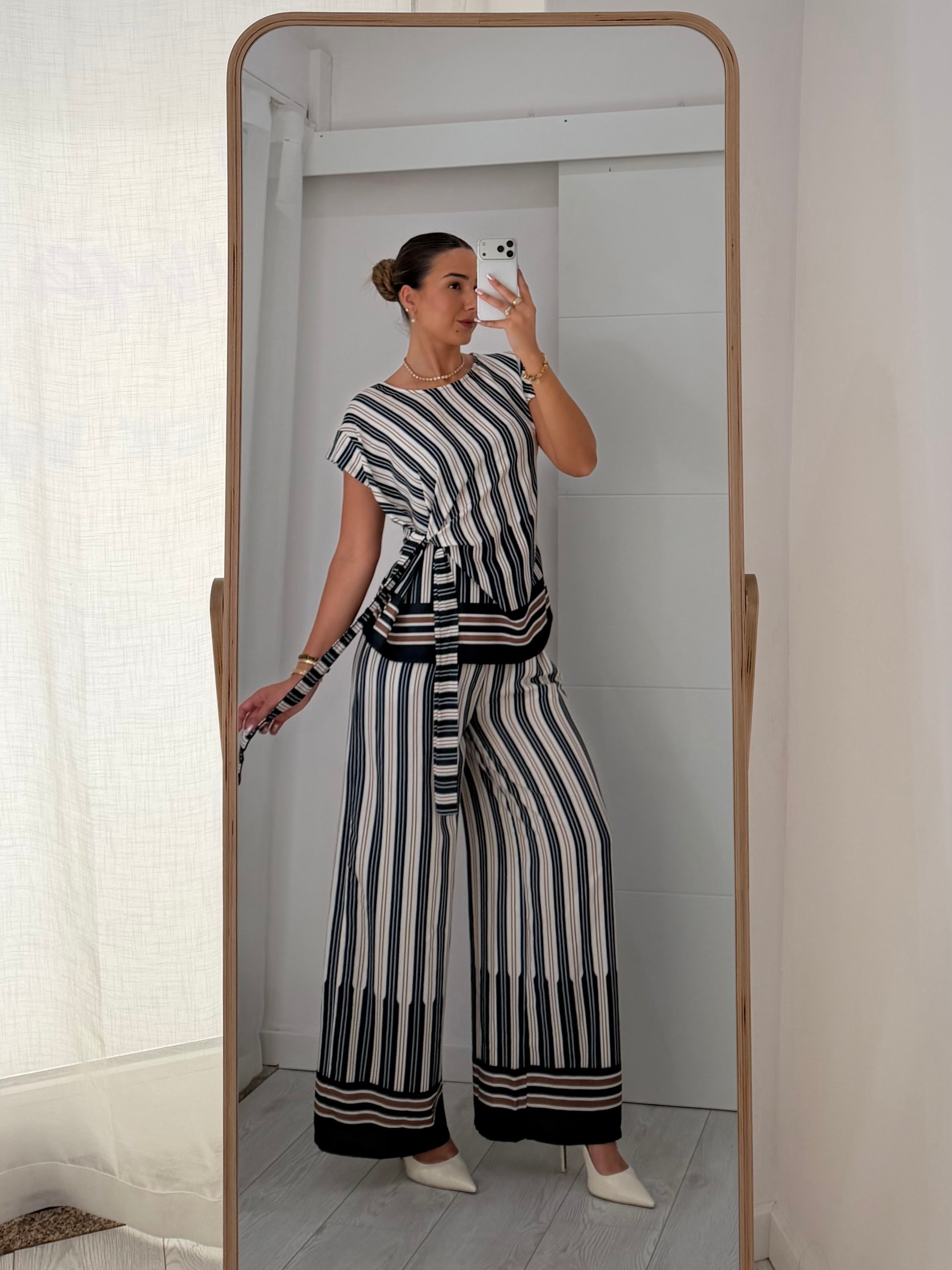 Conjunto riscas | com pormenor