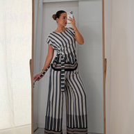 Conjunto riscas | com pormenor
