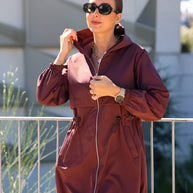 Casaco | parka impermeável bordeaux