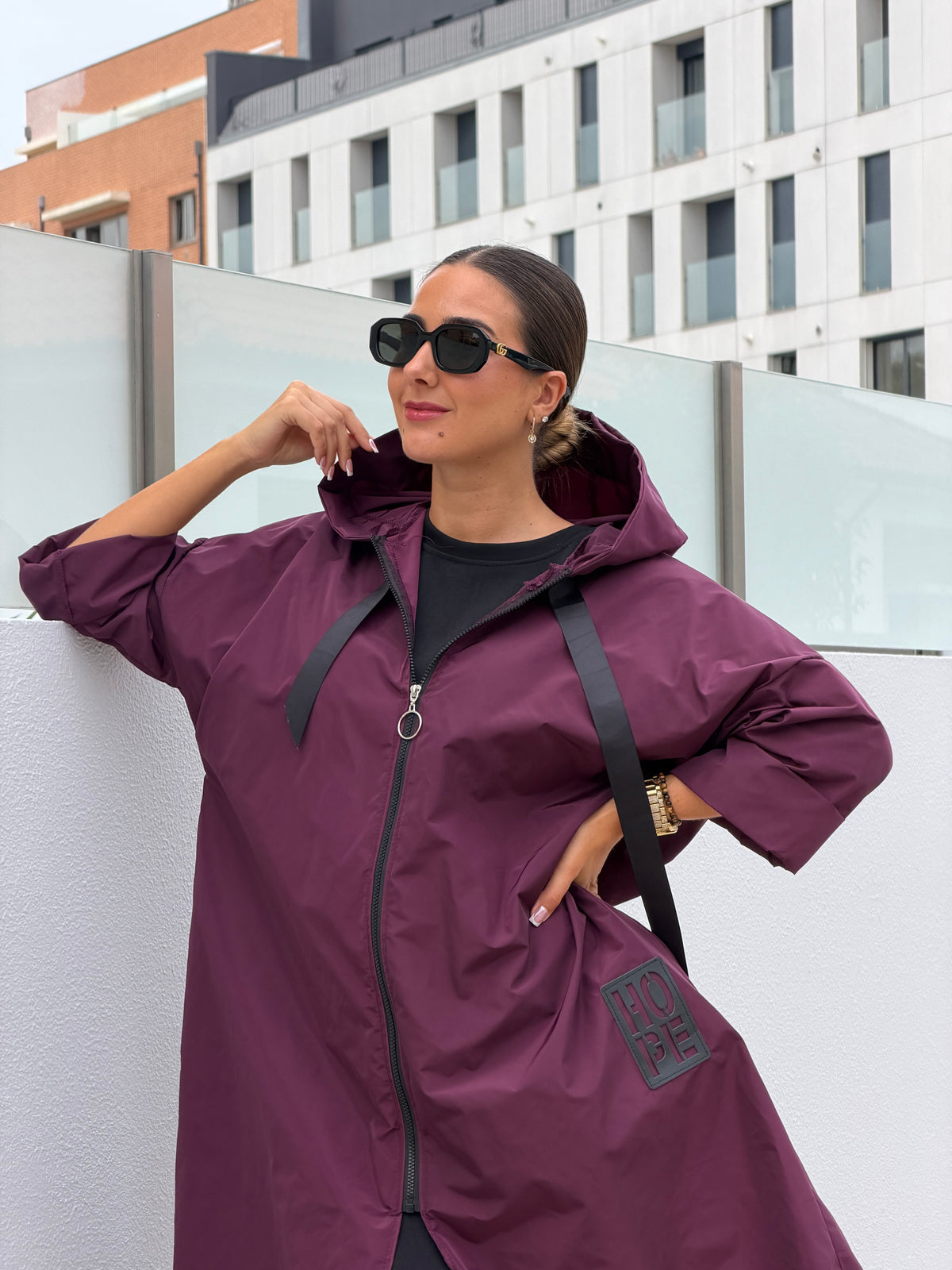 Parka Comprida Bordeaux