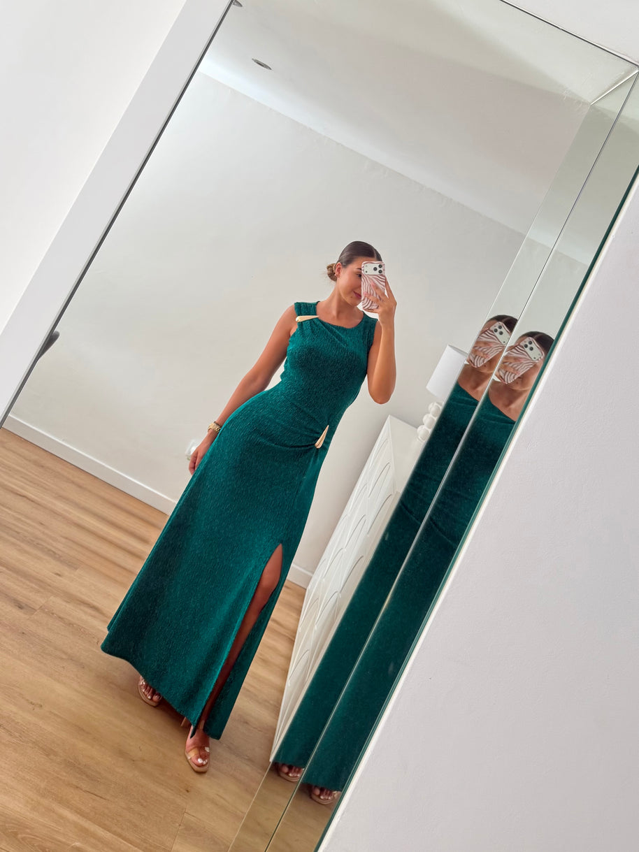 Vestido gota e racha - verde