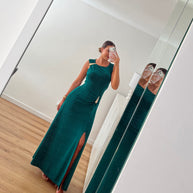 Vestido gota e racha - verde