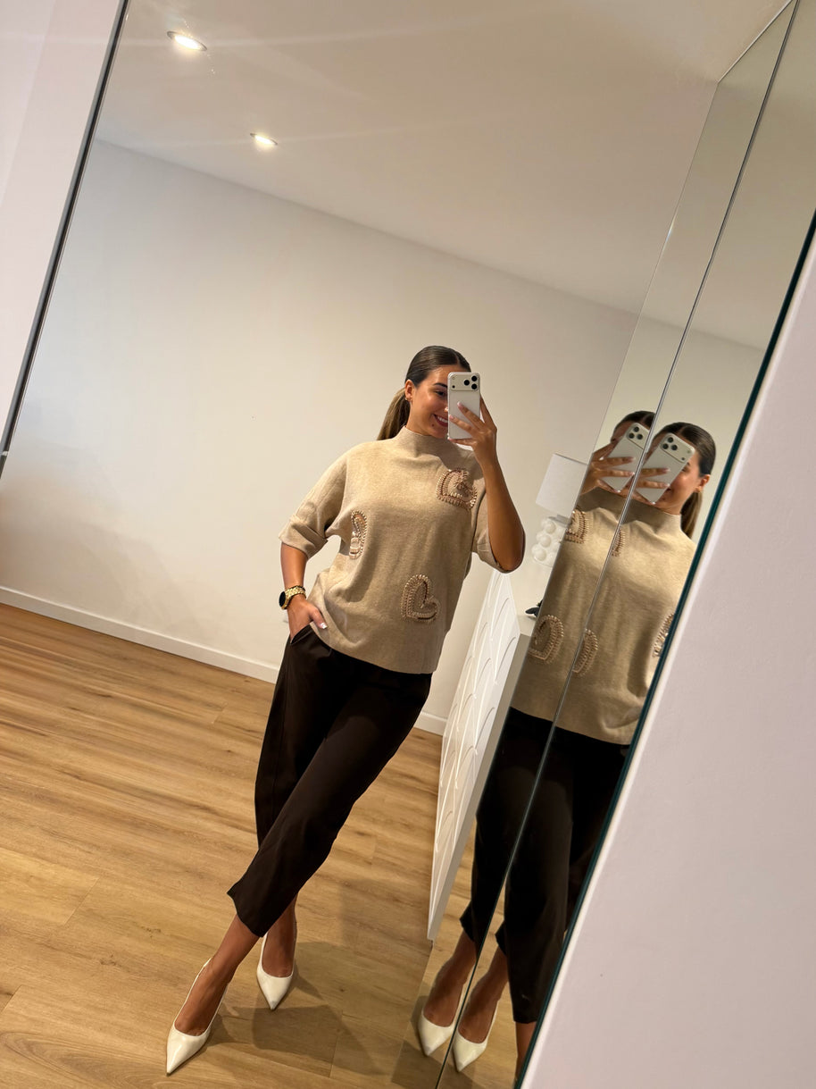 Blusa corações | camisola em algodão