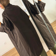 Casaco | gabardine Bloom castanha