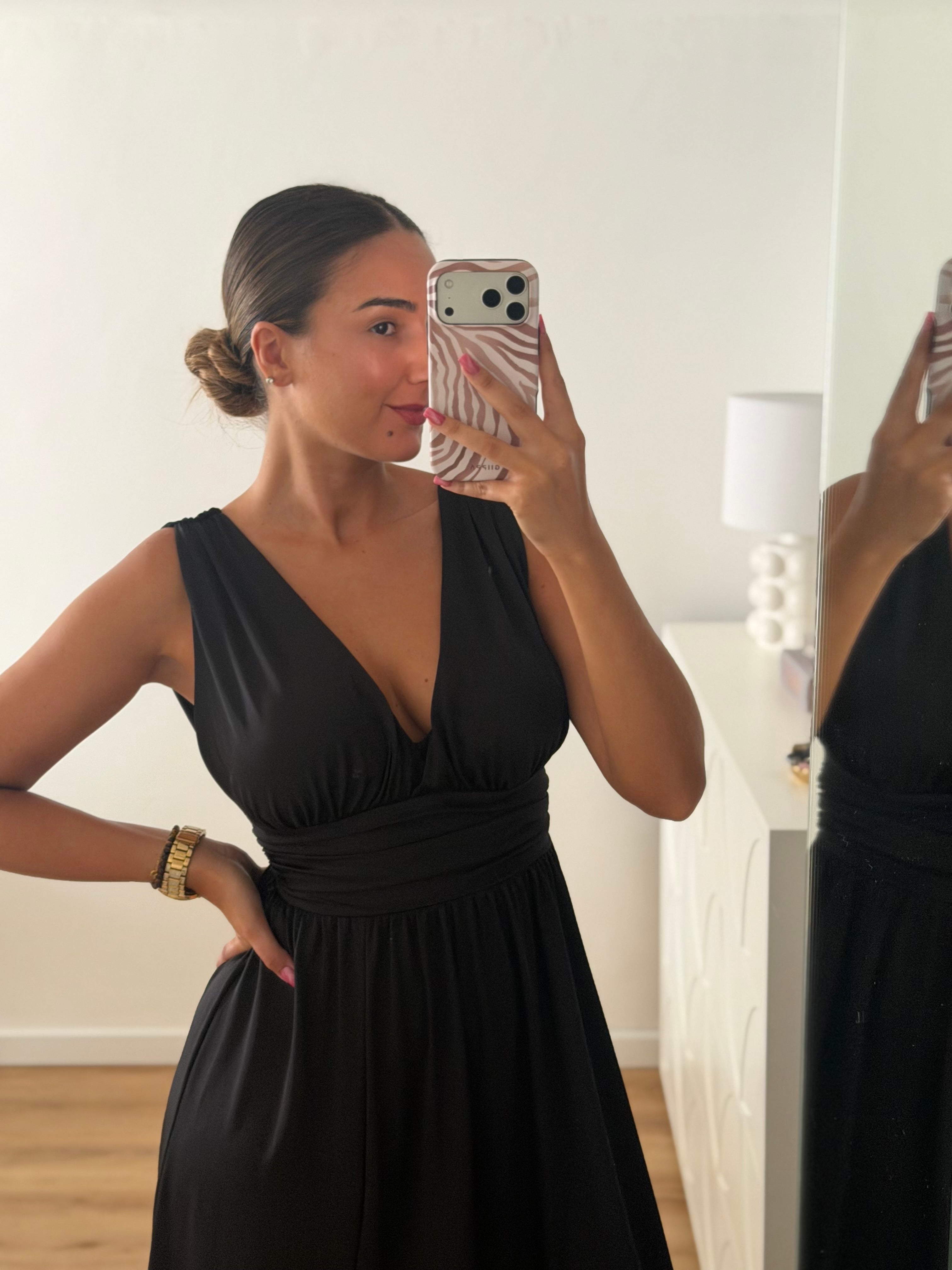 Vestido fluido preto