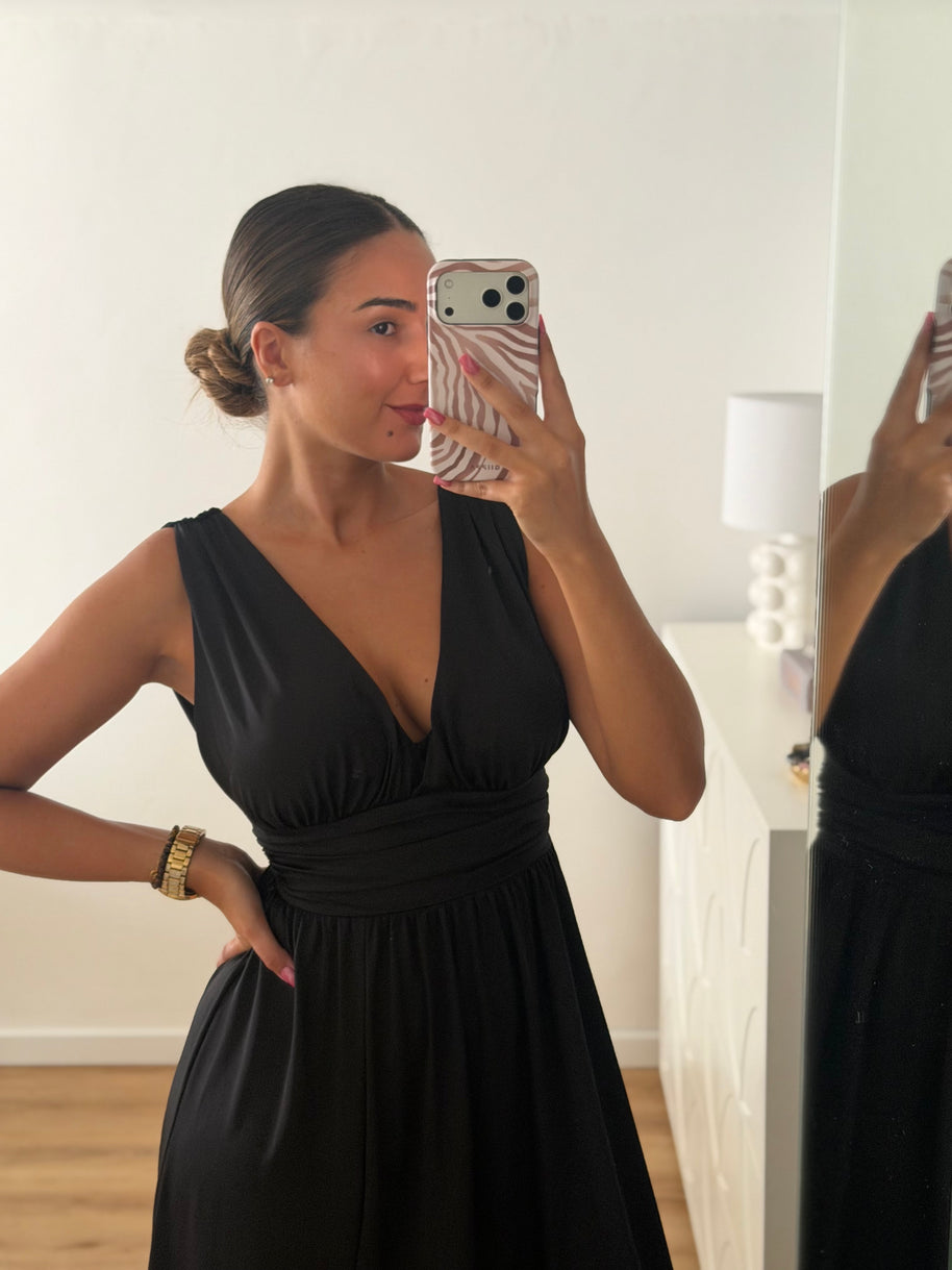 Vestido fluido preto