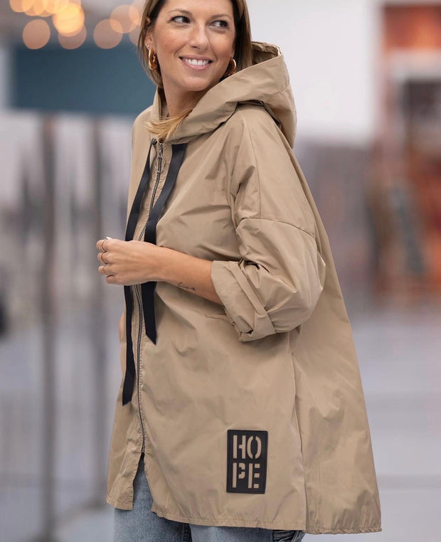 Hope Short Parka with Pockets, Camel