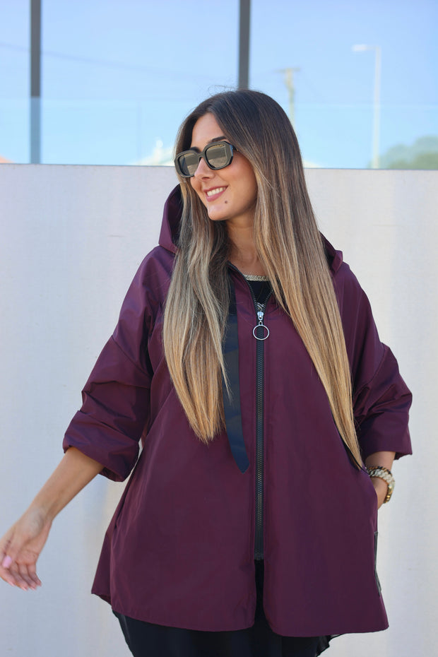 Parka Curta Bordeaux