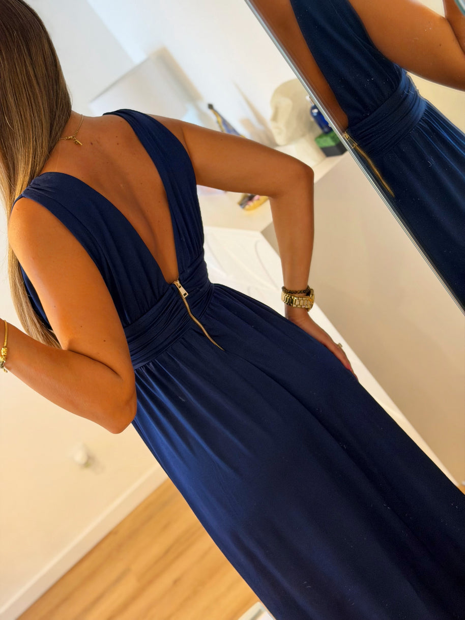 Vestido Fluido azul escuro