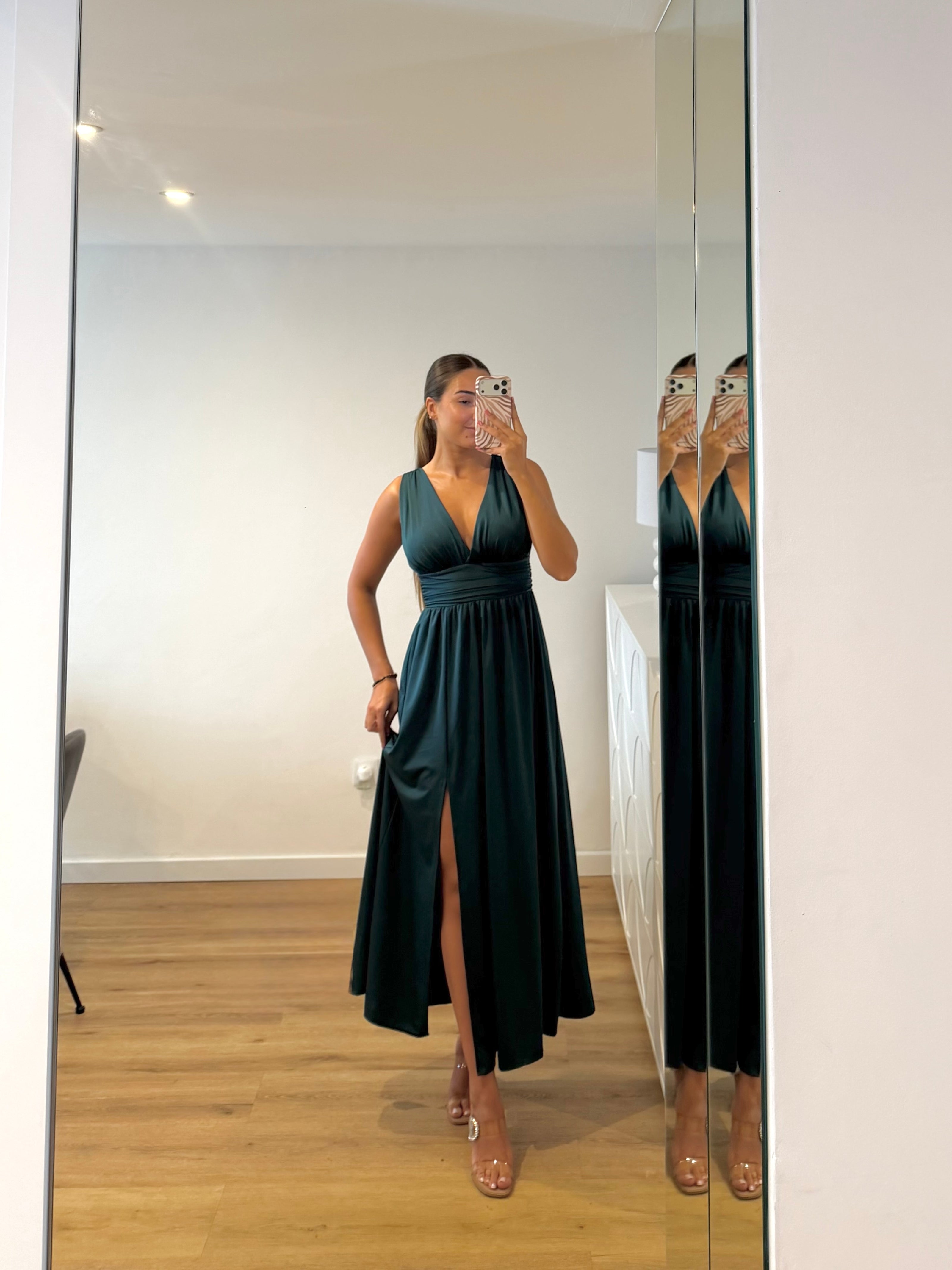 Vestido Fluido verde
