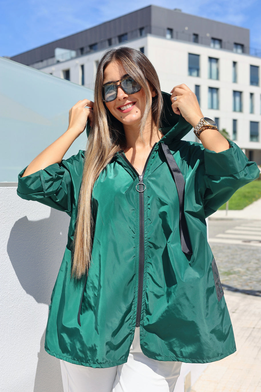 Parka Curta verde benetton