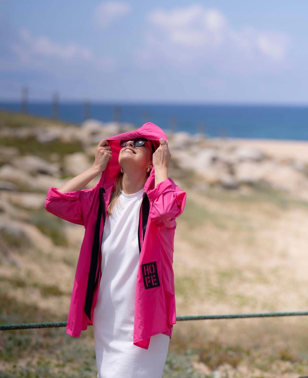 Parka Curta Rosa Choque