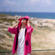 Parka Curta Rosa Choque
