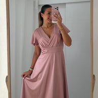 Vestido cerimónia rosa velho