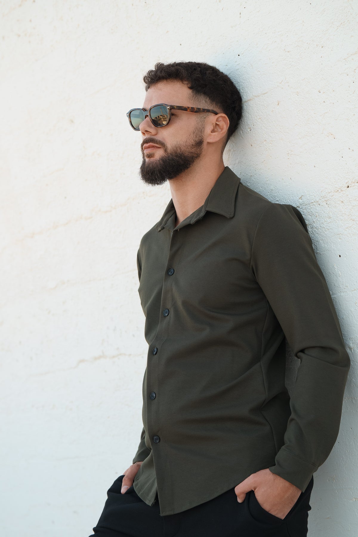 Homem| Camisa verde - toque macio