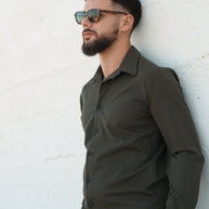 Homem| Camisa verde - toque macio