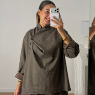 Conjunto tecido tipo denim TAUPE