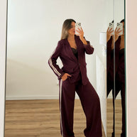 Conjunto blazer e calça Bordeaux