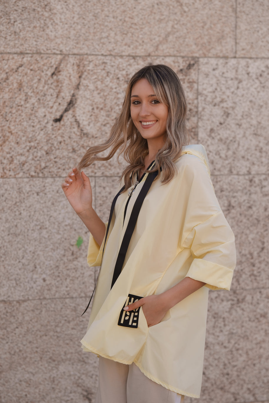 Parka Curta Amarelo bebé