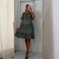 Vestido bordado - verde