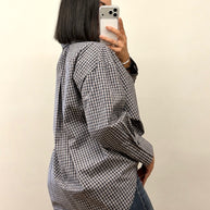 Camisola | Camisa xadrez - tons azuis
