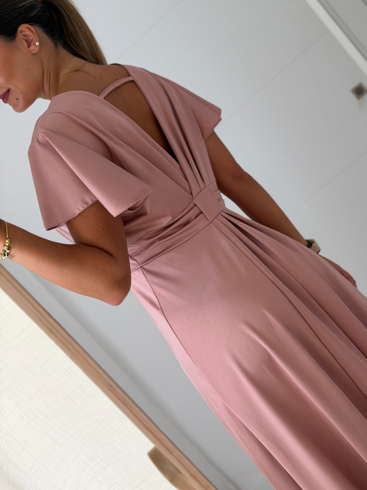 Vestido cerimónia rosa velho