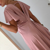 Vestido cerimónia rosa velho