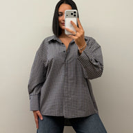 Camisola | Camisa xadrez - tons azuis