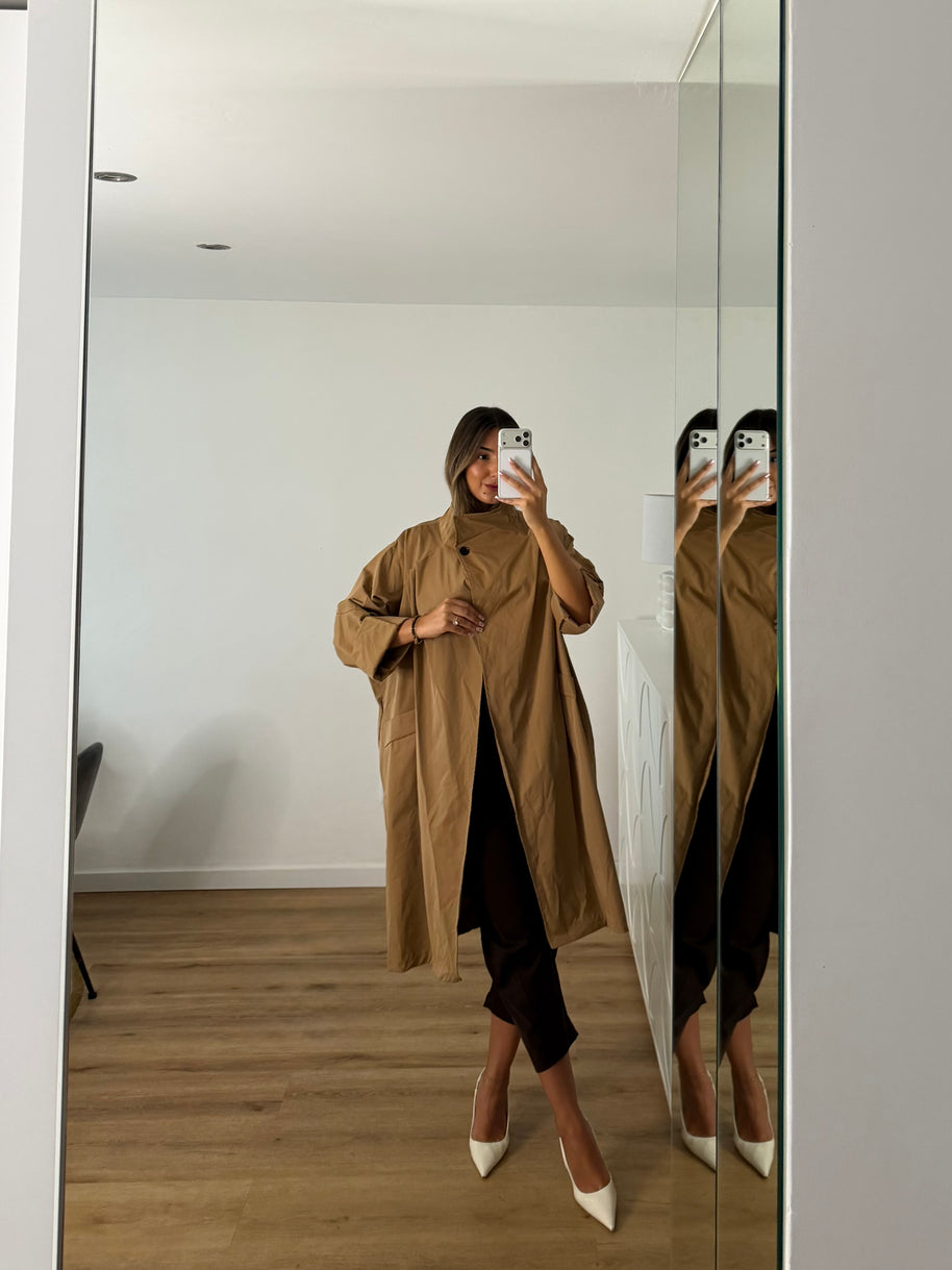 Casaco | gabardine Bloom camel