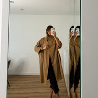 Casaco | gabardine Bloom camel
