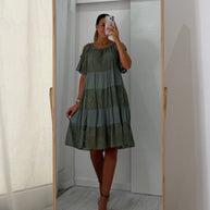 Vestido bordado - verde