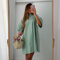 Vestido verde água