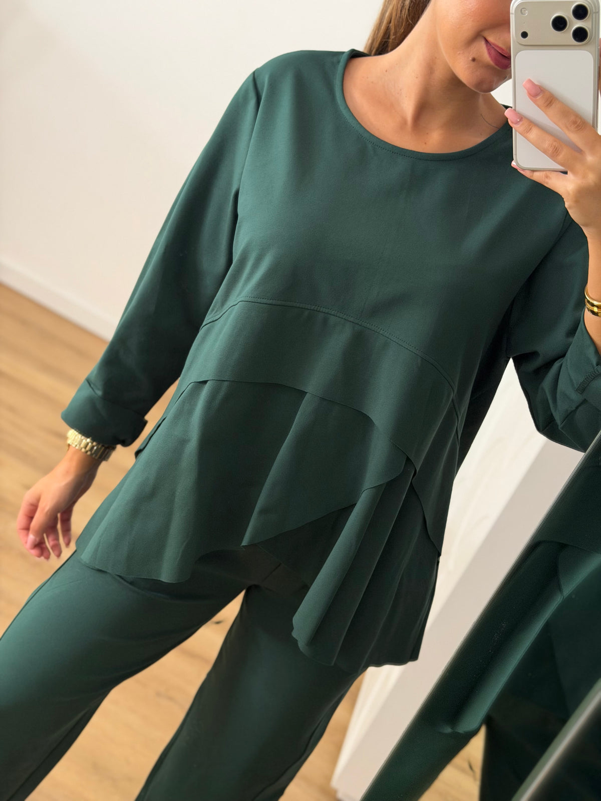 Conjunto pétala com calça BEST SELLER - verde escuro