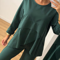 Conjunto pétala com calça BEST SELLER - verde escuro