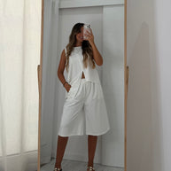Conjunto branco com calção