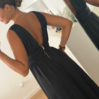 Vestido fluido preto