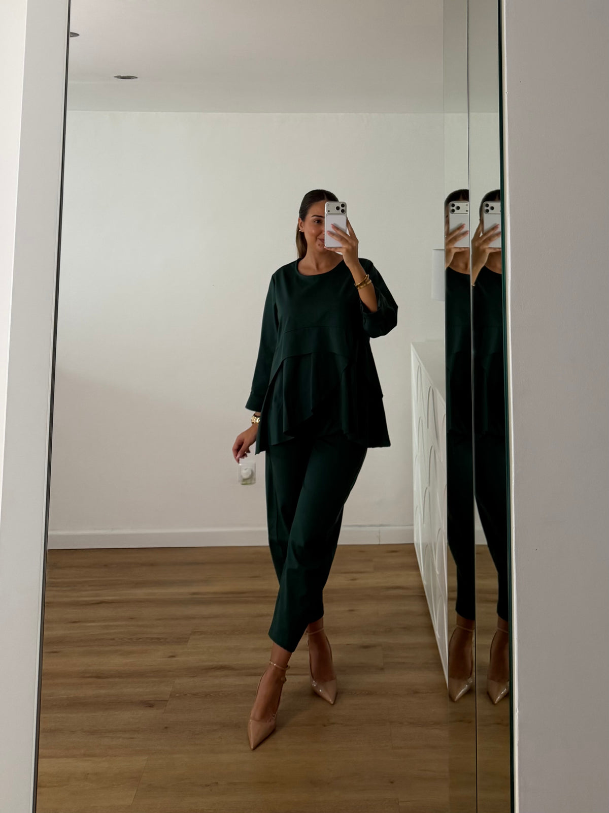 Conjunto pétala com calça BEST SELLER - verde escuro