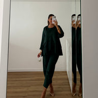 Conjunto pétala com calça BEST SELLER - verde escuro