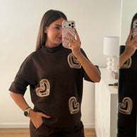 Blusa corações | camisola em algodão