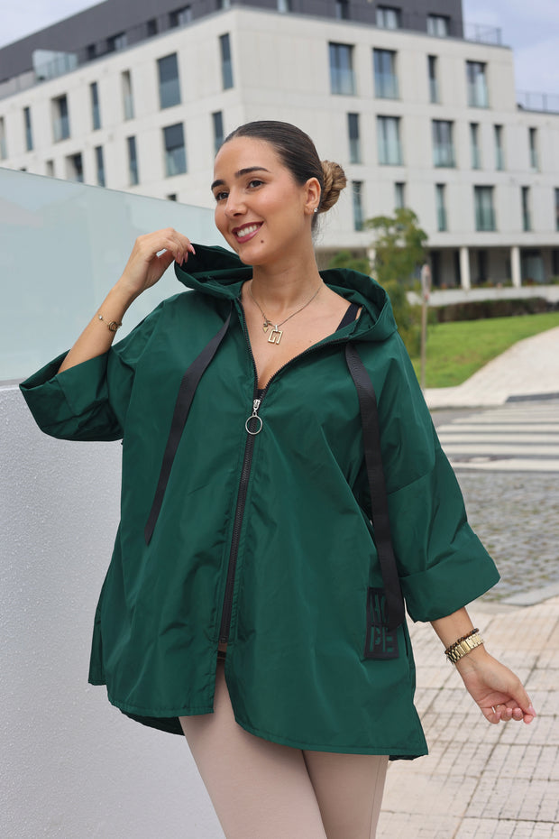 Parka Curta verde escuro