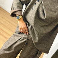 Conjunto tecido tipo denim TAUPE