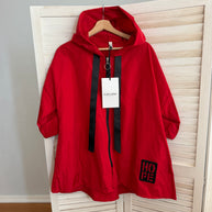 Parka curta vermelha