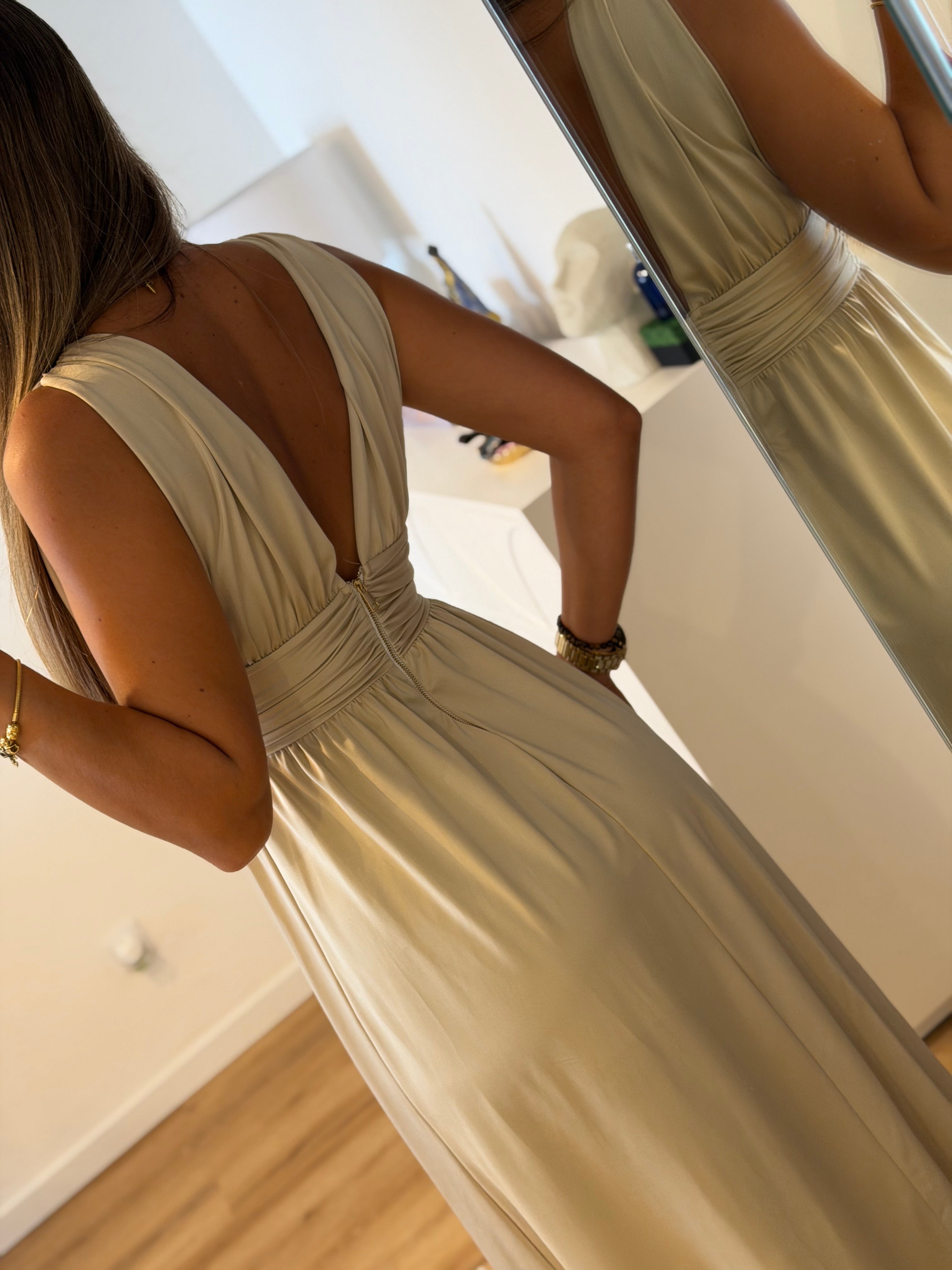 Vestido Fluido creme